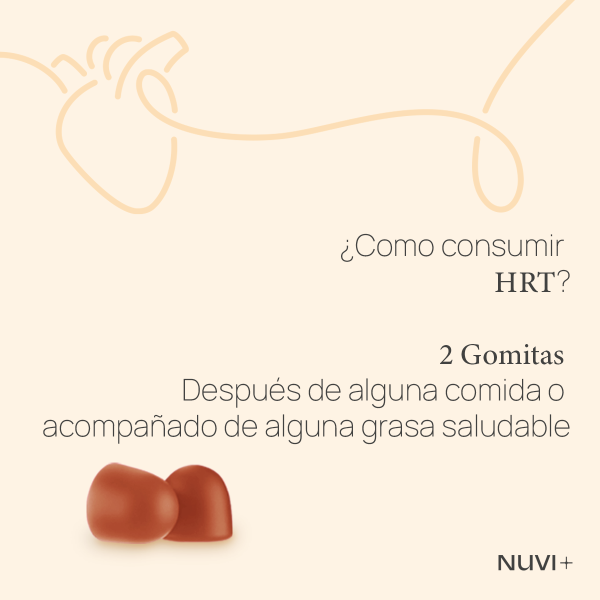 Gomitas HRT - Omega 3 + Coenzima Q10 + Cúrcuma + Vit. C + Vit. D3