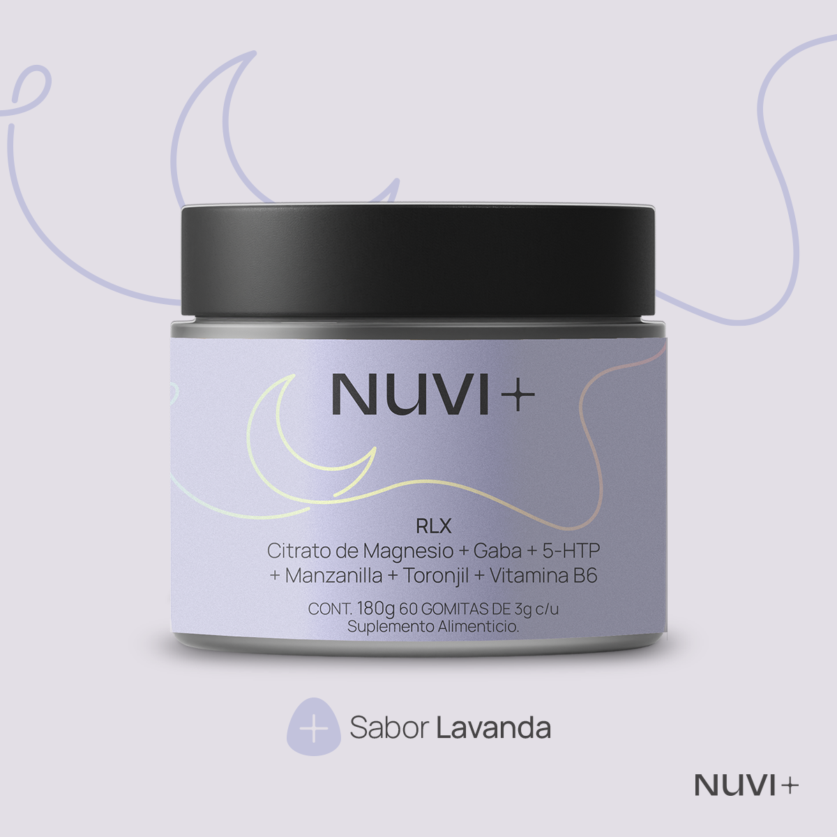 Gomitas RELAX - Citrato de Magnesio + Gaba + 5-HTP + Manzanilla + Toronjil + Vit. B6