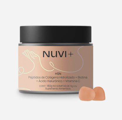 Gomitas HAIR, SKIN & NAILS - Péptidos de Colágeno + Biotina + Ácido Hialurónico + Vit. C