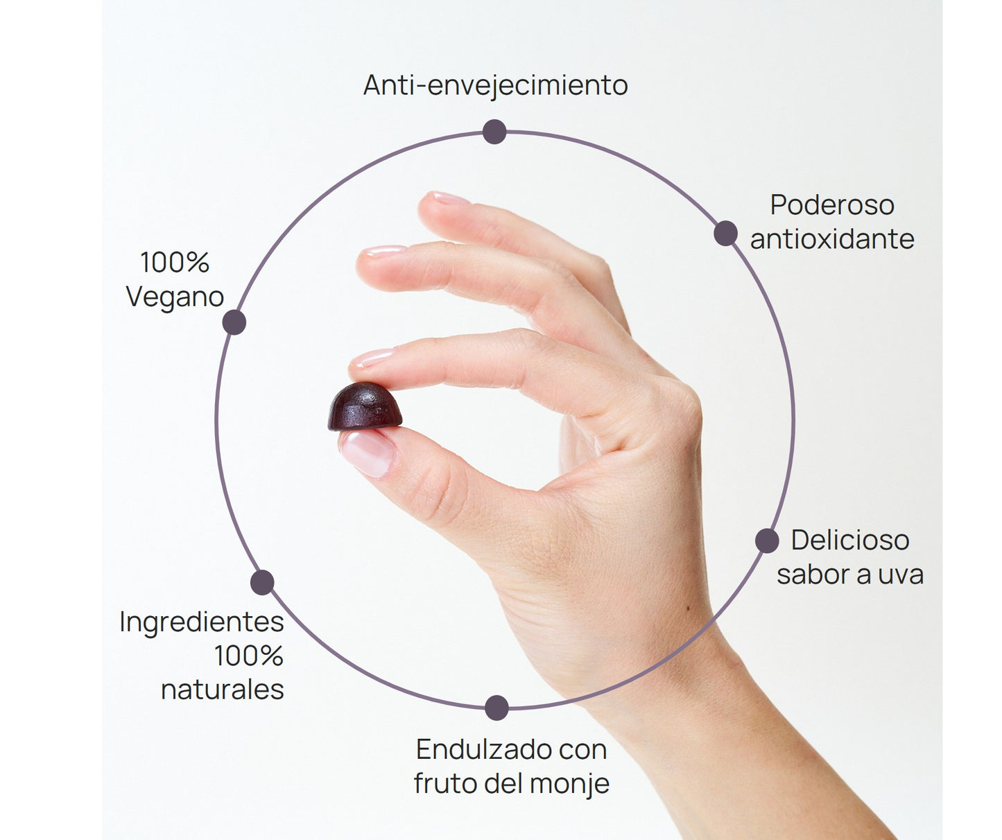 Gomitas RSV - Resveratrol + Extracto de Arándano + Vit. C + Vit. E + Zinc (-15% OFF)